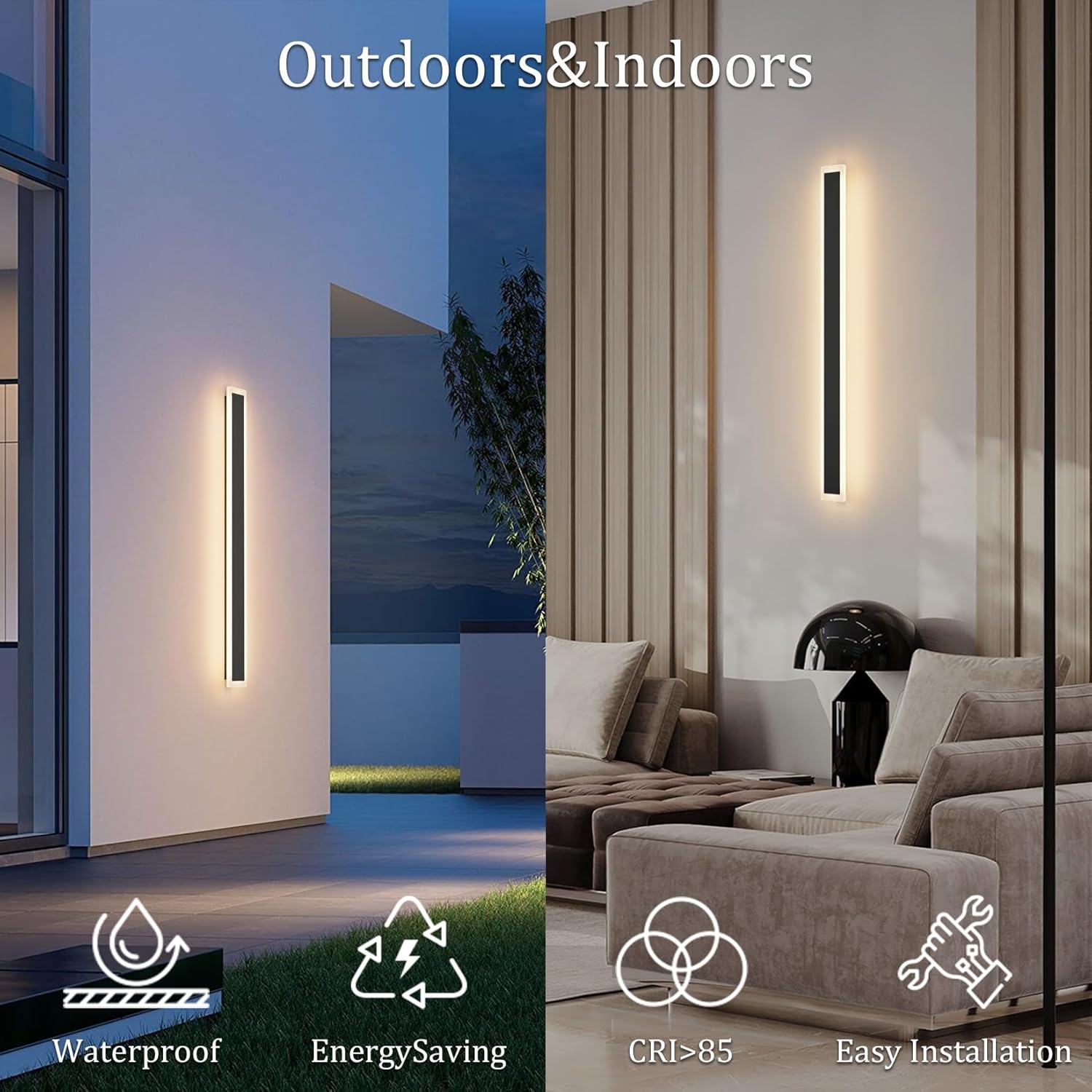 Bara Luminoasa LED Exterior Black PREMIUM CCT IP54 220V