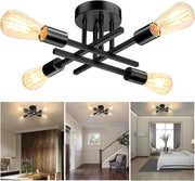 Lustra Vintage 4xE27 Black 3215/4BK