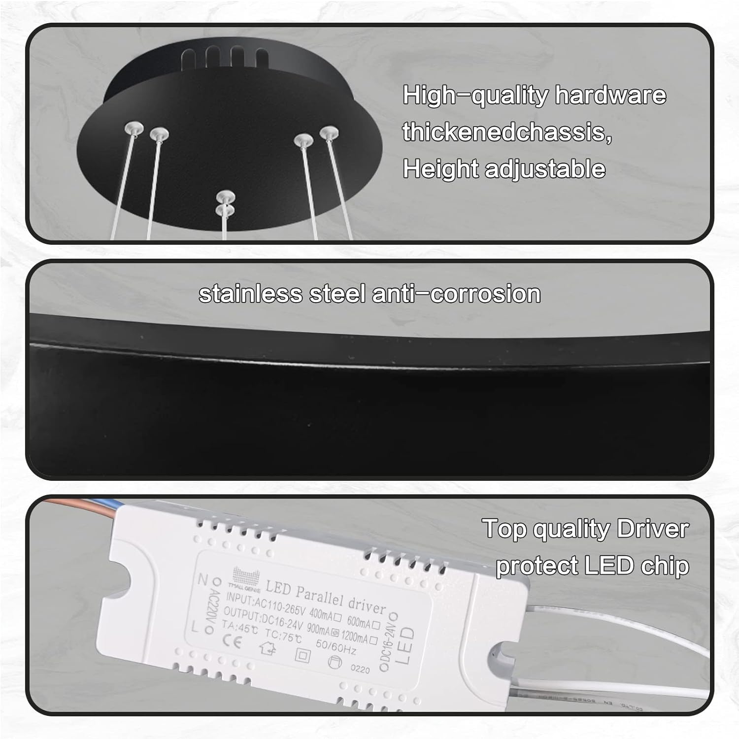 Lustra LED WONDERLAND Black 2 Segmente Echivalent 400W