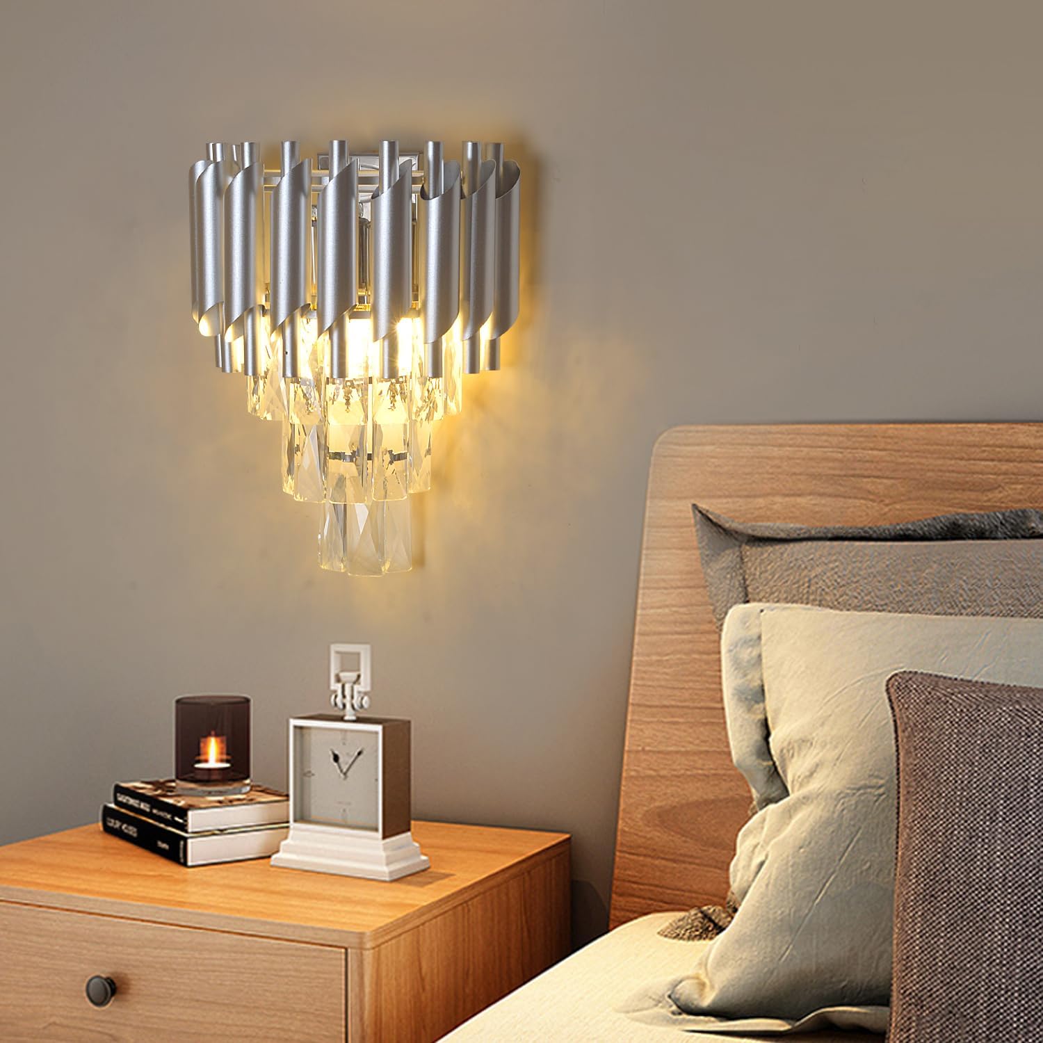 Aplica Perete Cristal Silver Panther
