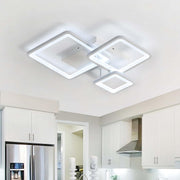 Lustra Led Three Square Alb Echivalent 400W Telecomanda Lighting Fixtures