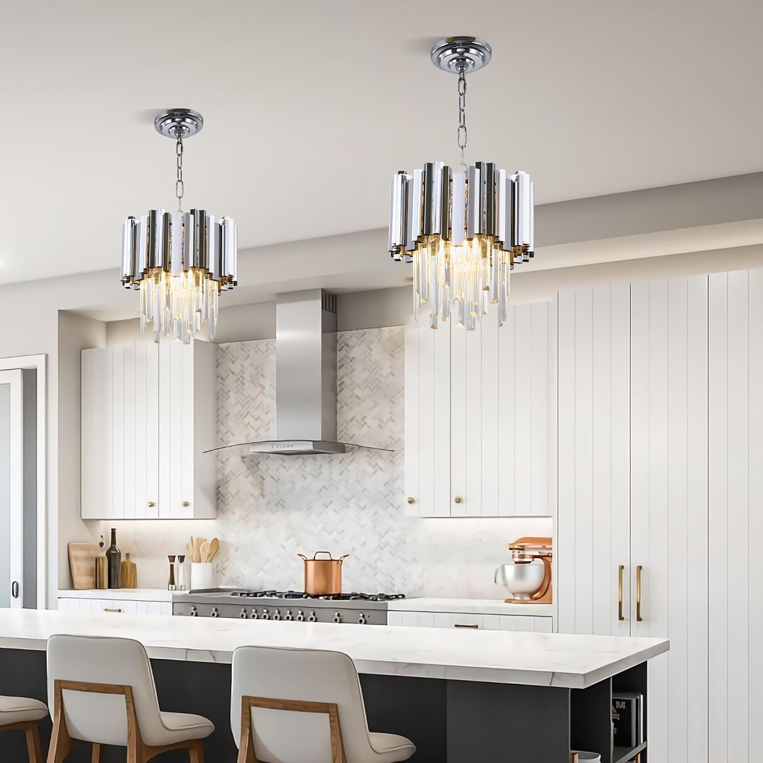 Candelabru Cristal GLORY SILVER 30cm