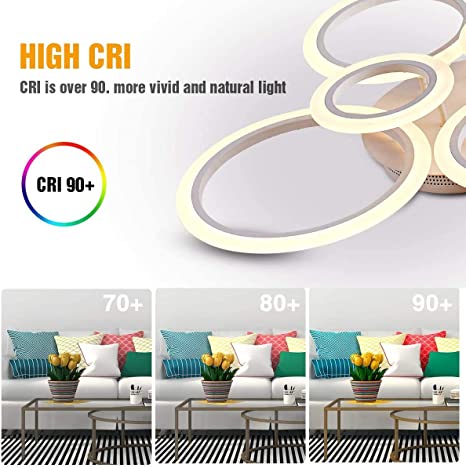 Lustra LED 4+2 CIRCLE MAXI Alb Echivalent 600W Telecomanda