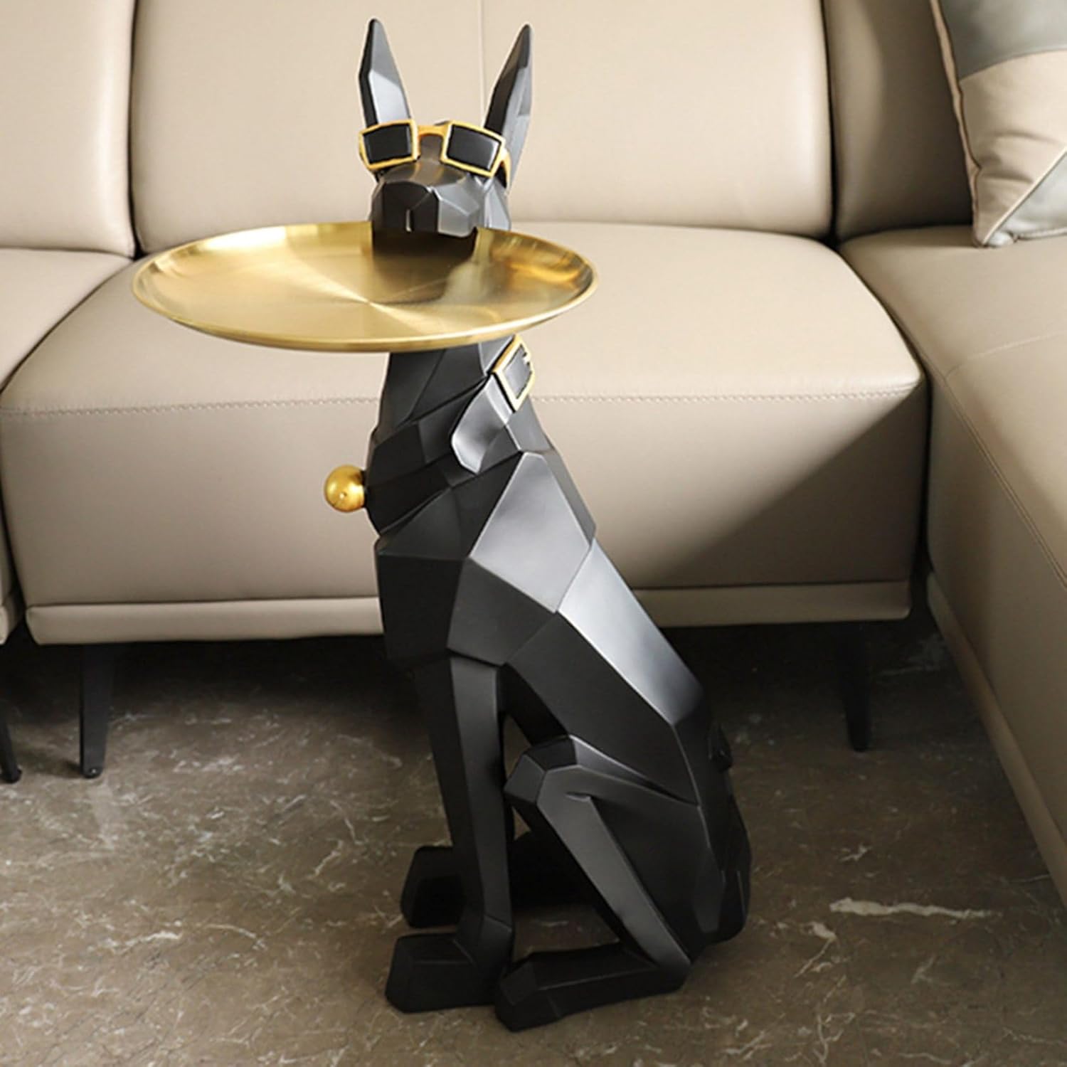 Statueta Decorativa Geometrica Obsidian Doberman 72CM