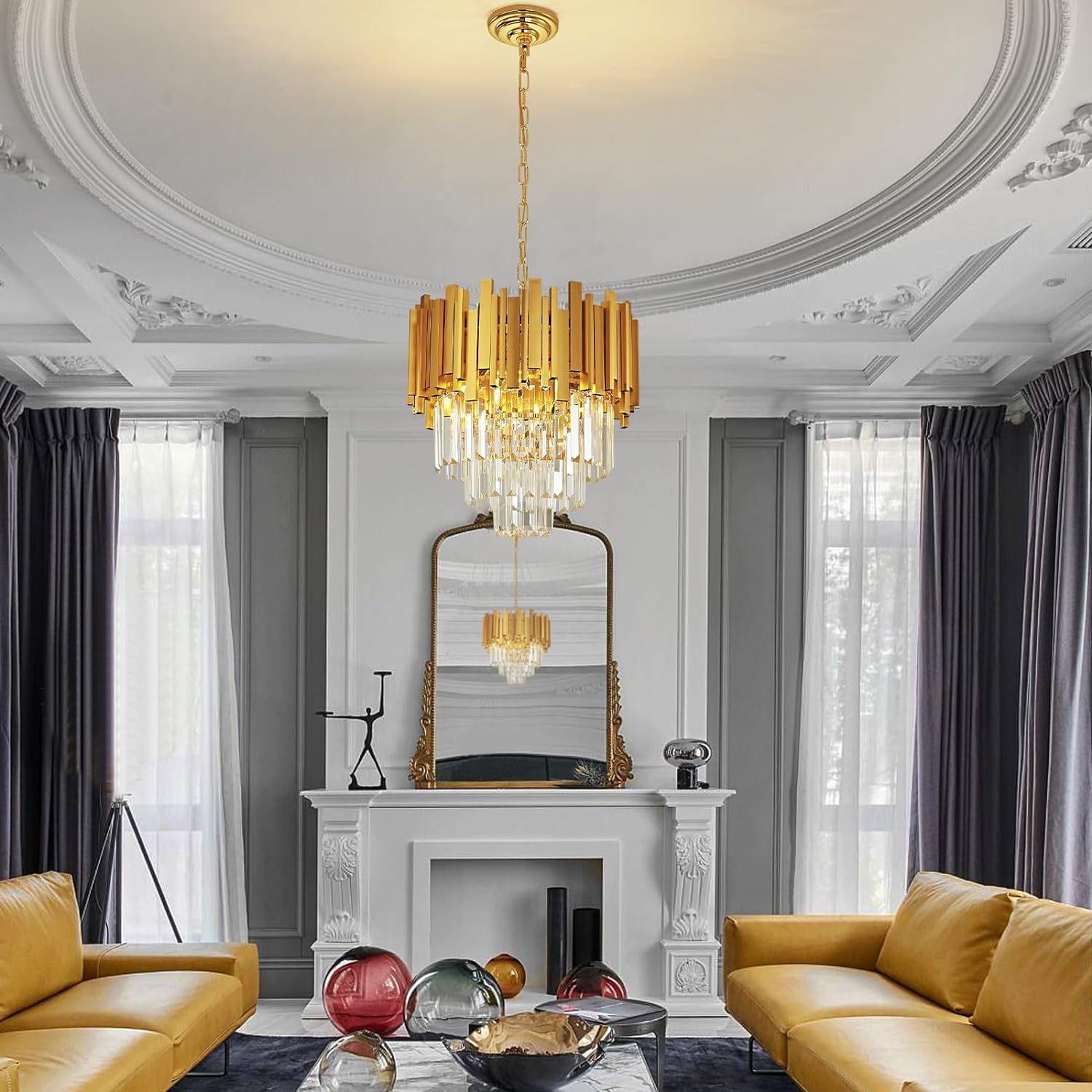 Candelabru Cristal GOLDEN MAXI 400mm