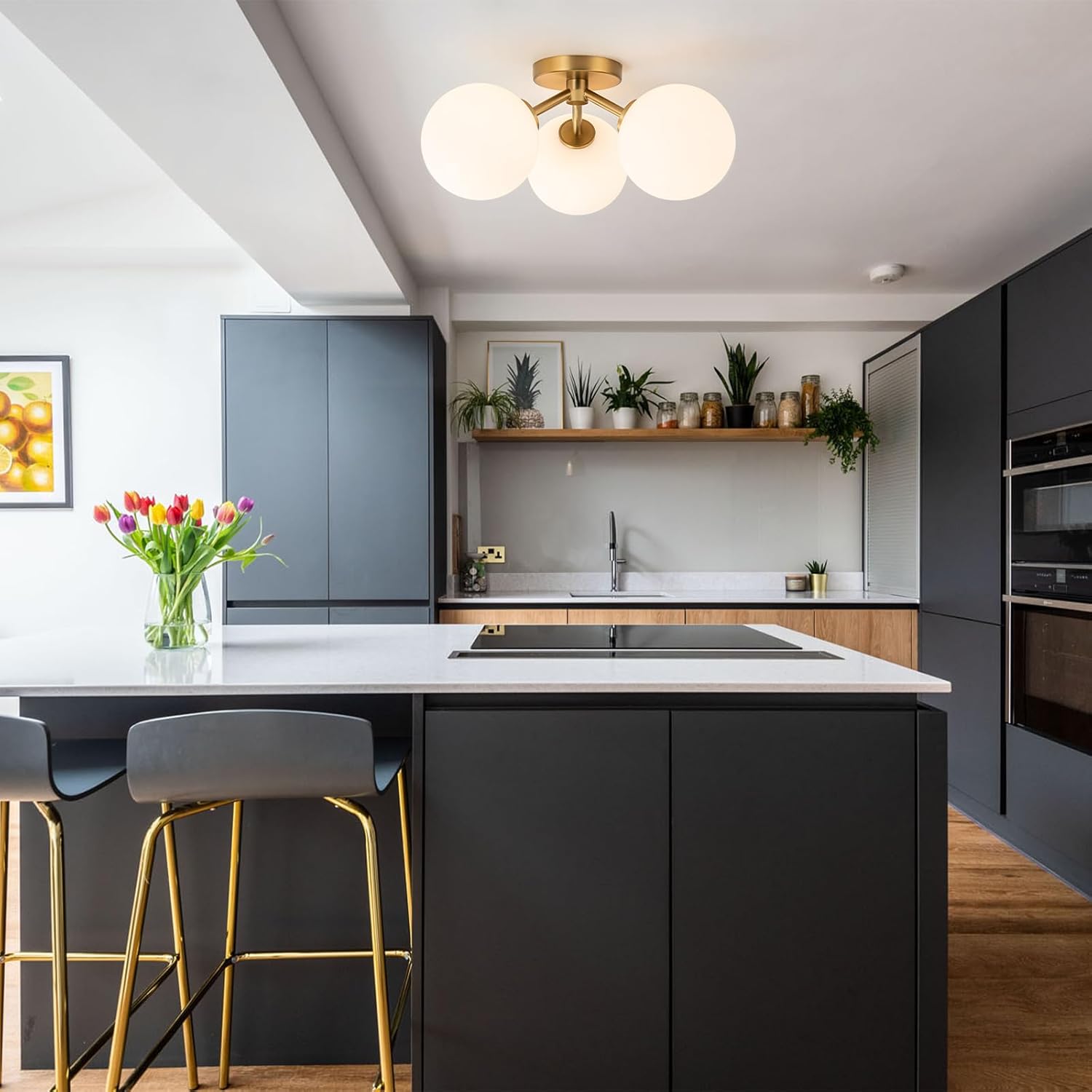 Lustra VESCA Gold Abajur Mat 3xE27