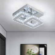 Lustra LED CRISTAL Double Square Echivalent 200W