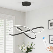 Lustra LED Suspendata INFINITY Black Telecomanda Echivalent 500W