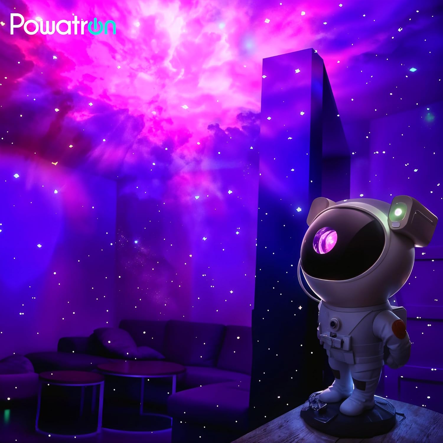 Mini Astronaut Proiectie Galaxie Nebuloasa LED cu Telecomanda
