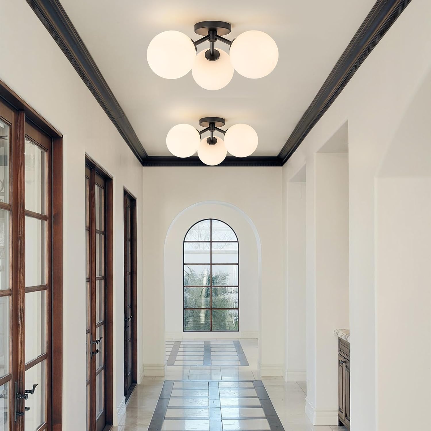 Lustra VESCA Black Abajur Mat 3xE27