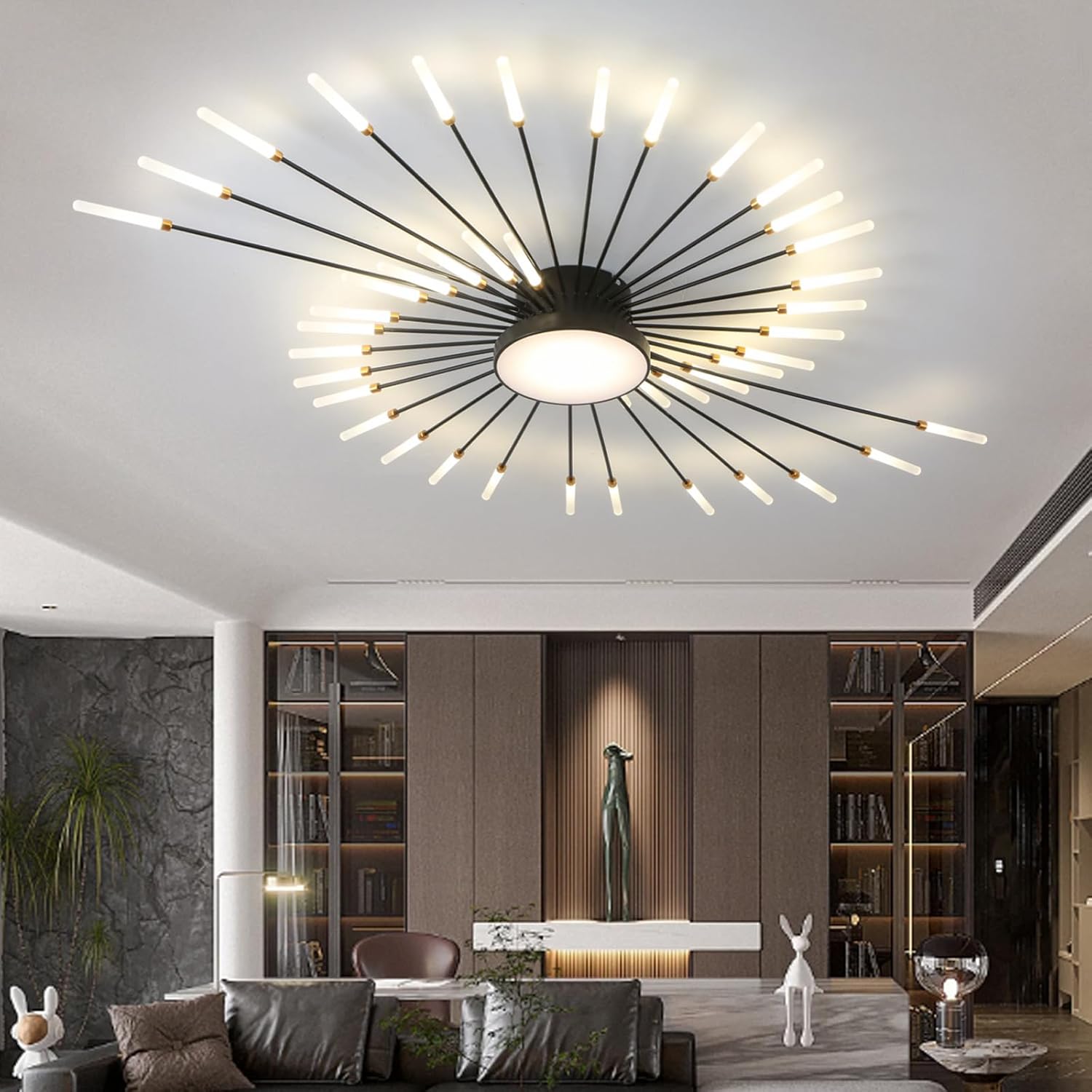 Lustra LED American Splendor Black Echivalent 800W Telecomanda