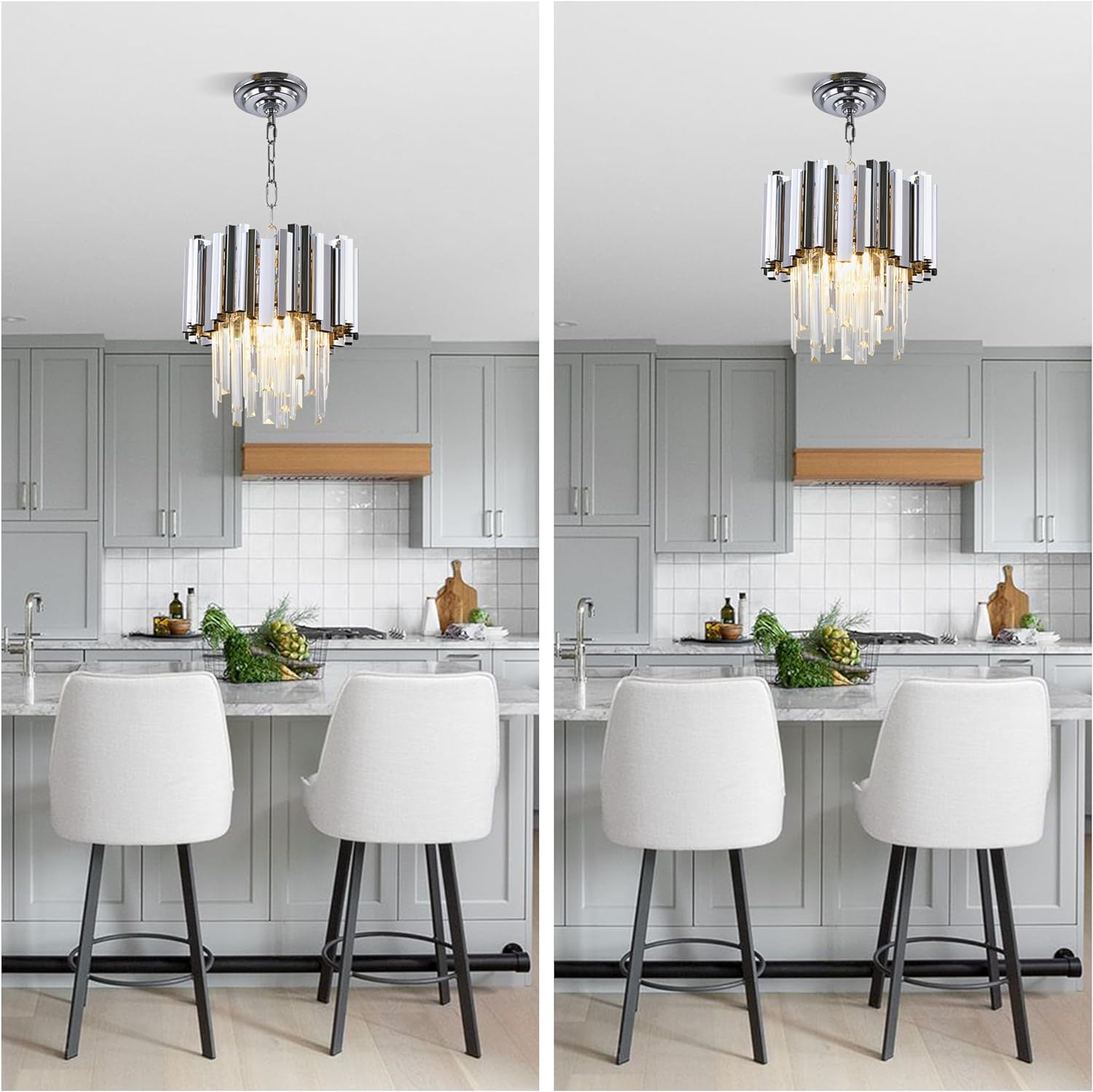 Candelabru Cristal GLORY SILVER 30cm