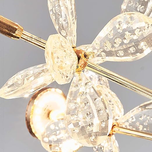 Lustra LED Suspendata Cristal Butterfly Gold Echivalent 450W