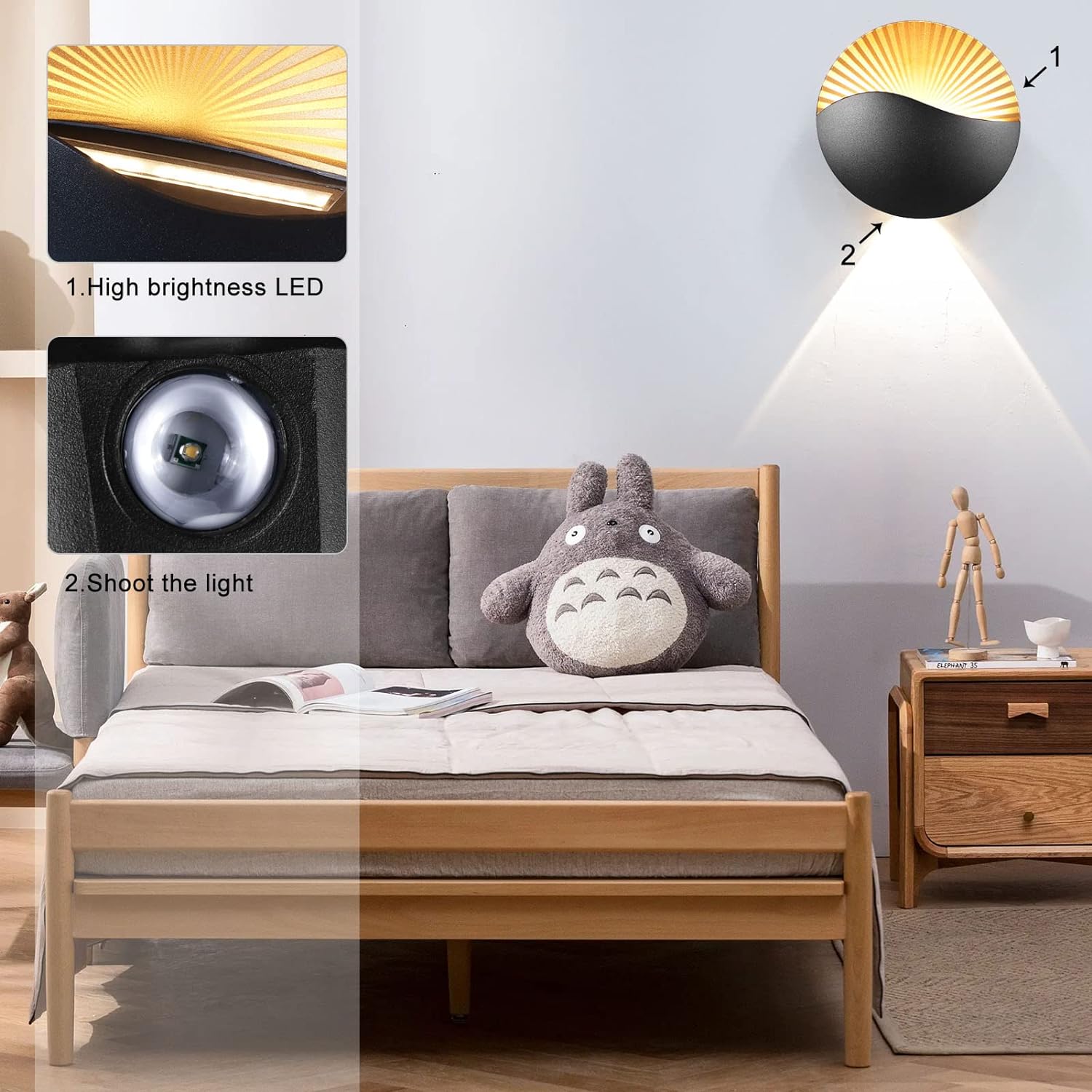 Aplica LED 12W CORAL BLACK Exterior