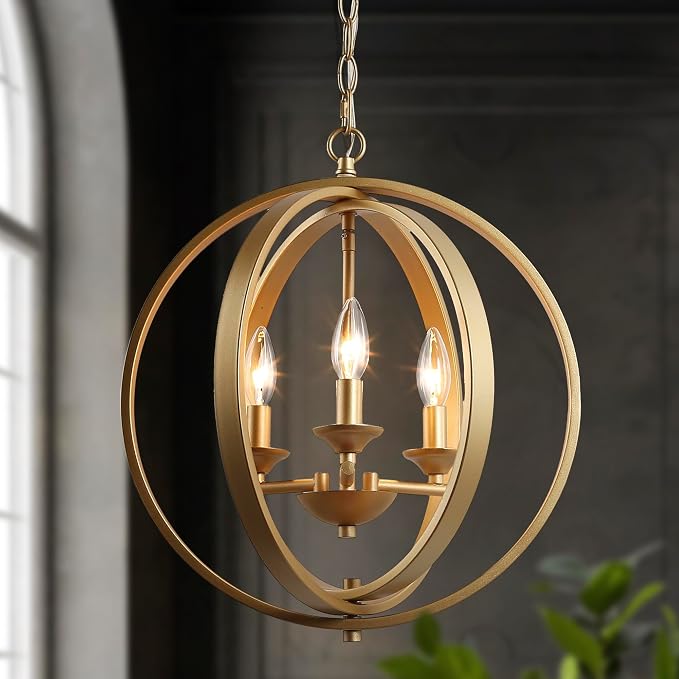 Lustra Suspendata Fryng Gold Ø40CM | 3xE14