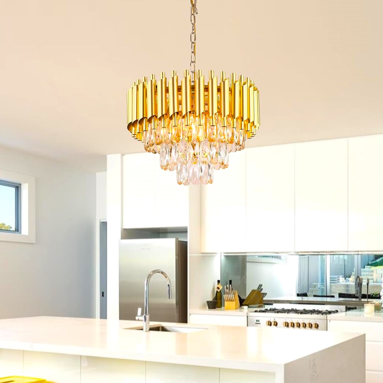 Candelabru Cristal Golden Panther 400mm