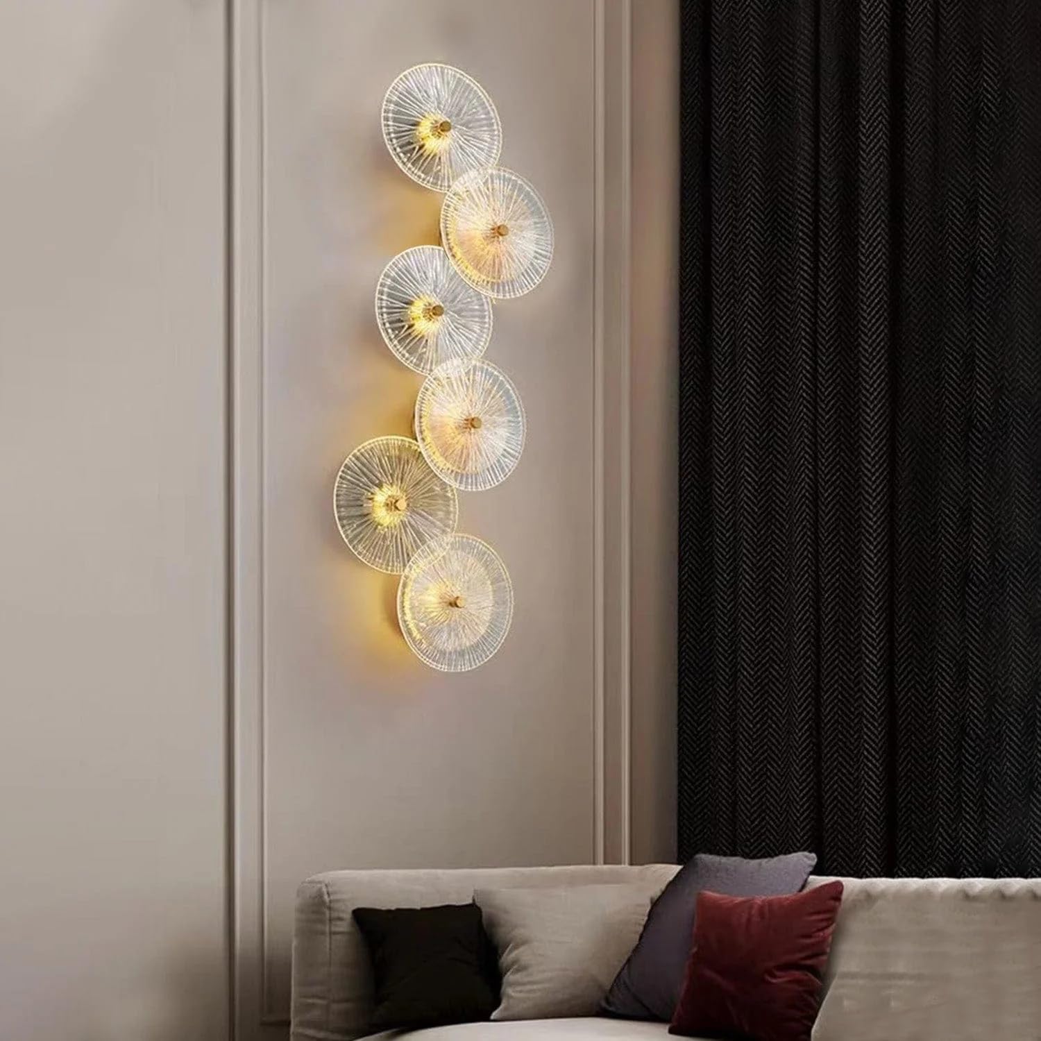 Aplica LED 36W CITRA Luxury Glass Gold 92cm