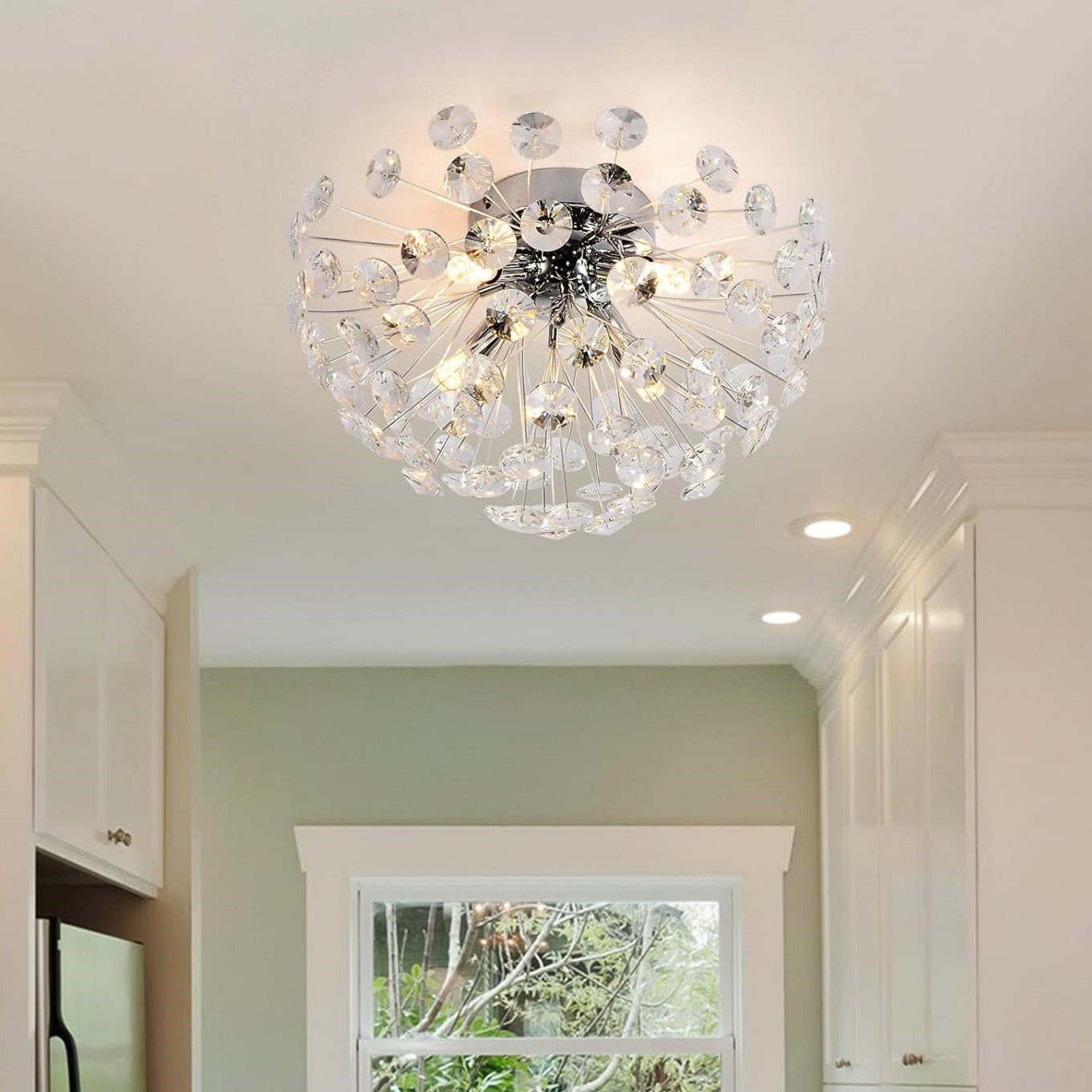 Lustra Aplicata Crystal Dandelion Silver