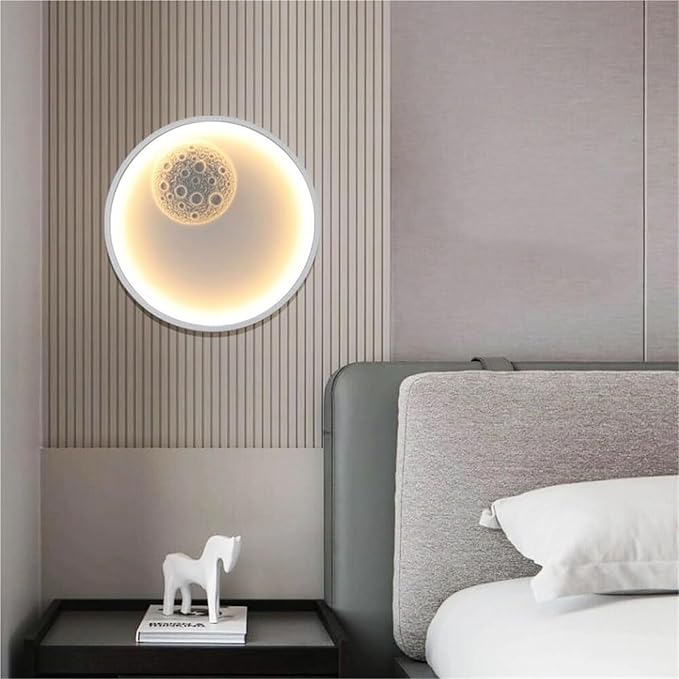 Aplica LED Round Moon WHITE YCM 5558 WH ALBA / CIRCLE DESIGN Wall Light Fixtures