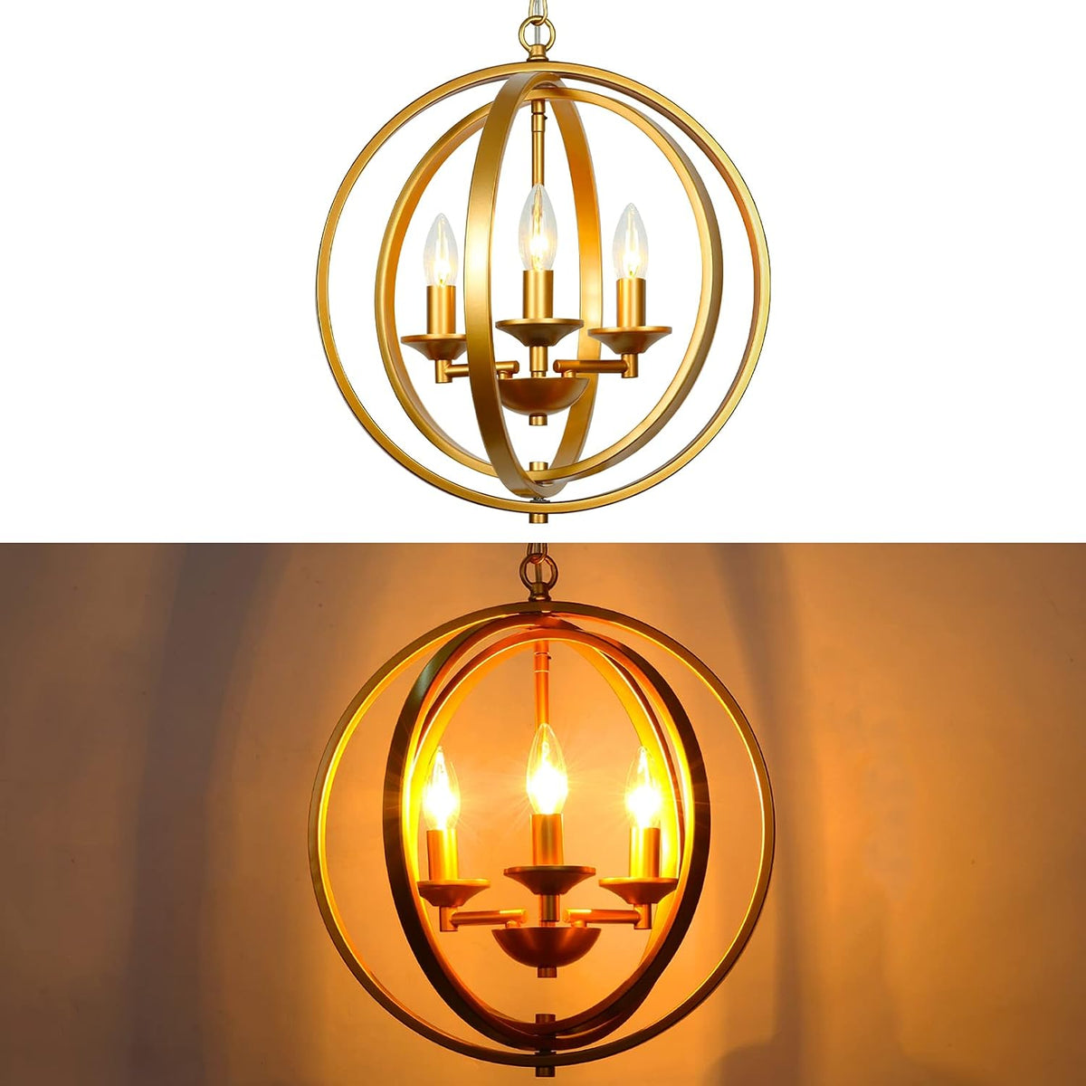 Lustra Suspendata Fryng Gold Ø40CM | 3xE14