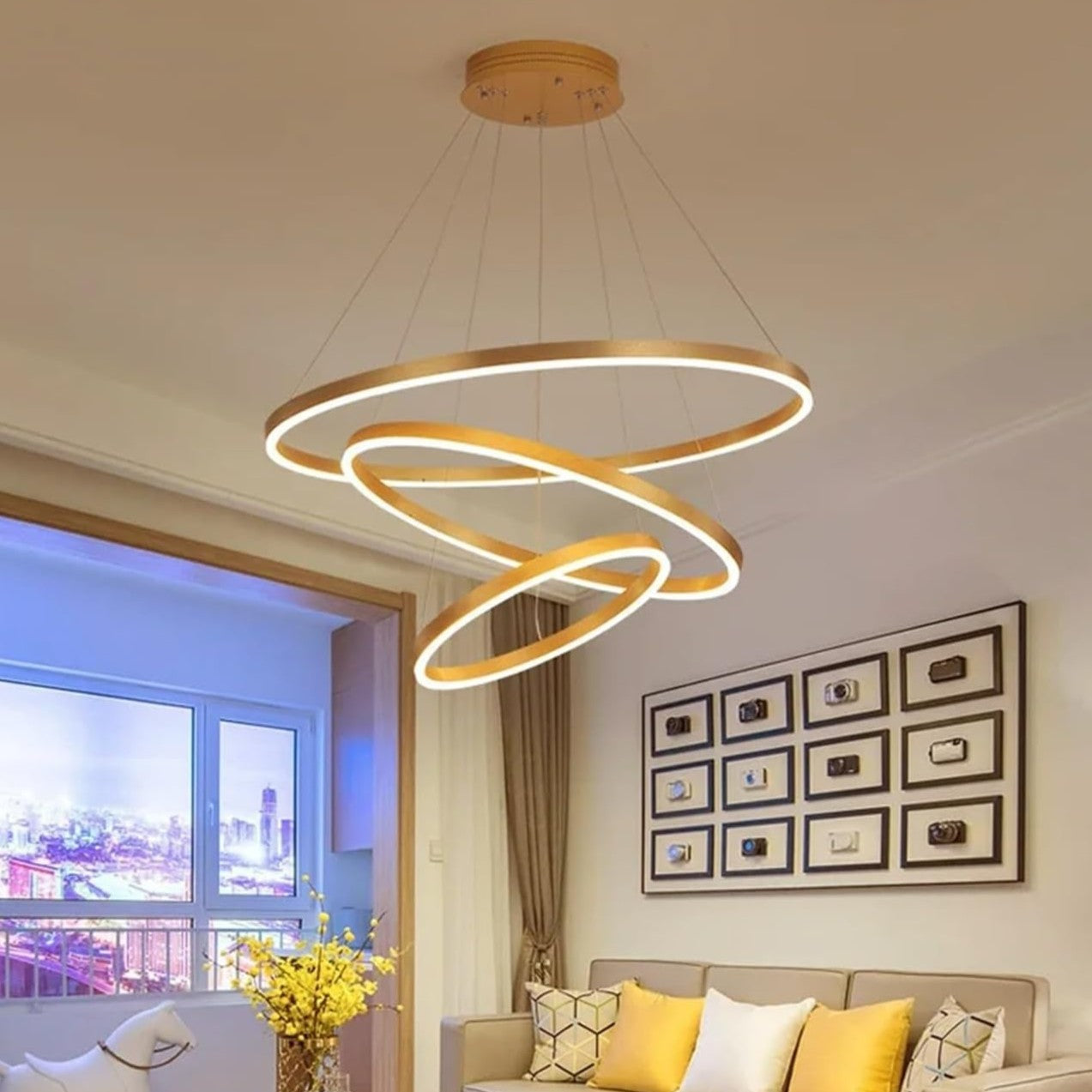 Lustra LED WONDERLAND Gold 3 Segmente XXL Echivalent 1000W