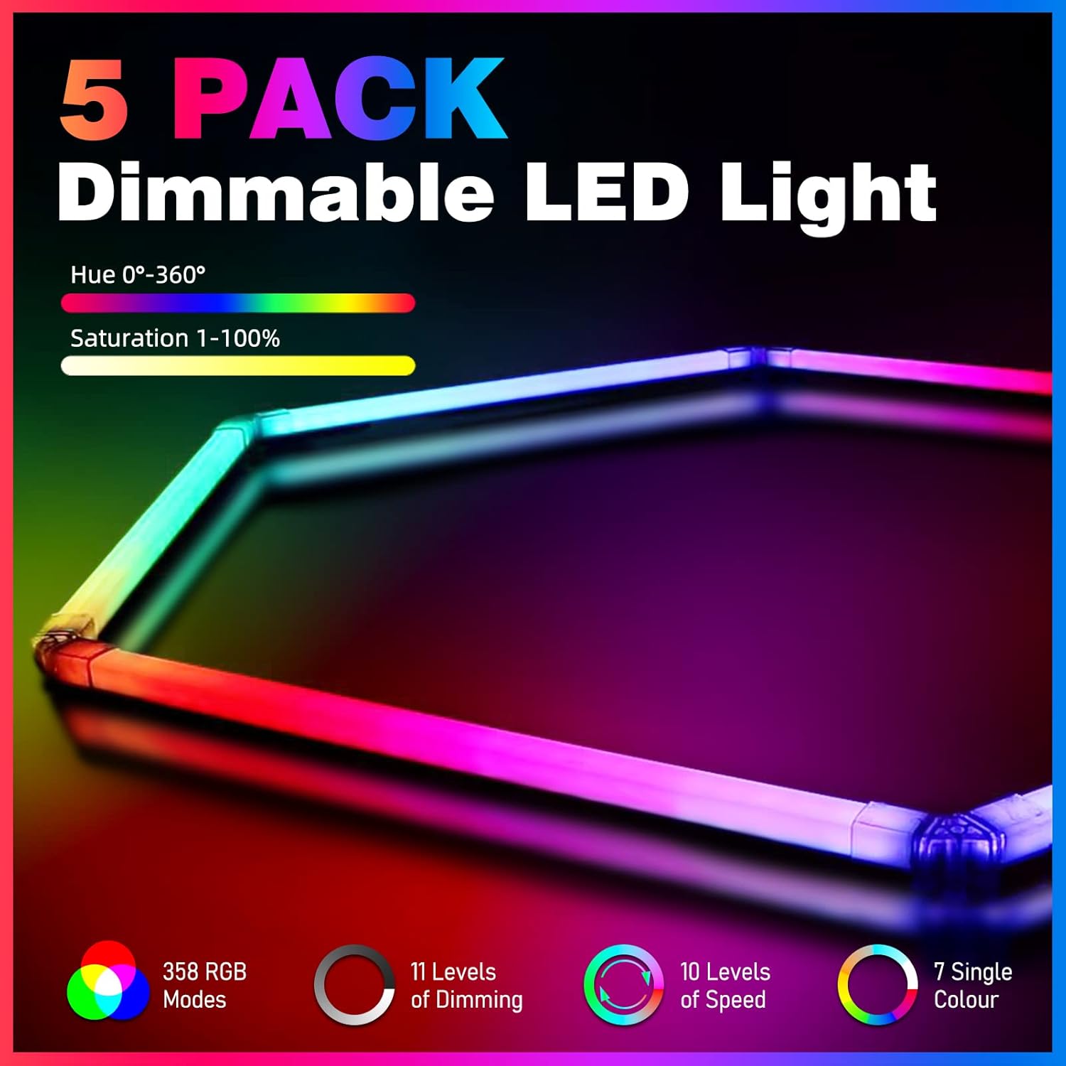 HoneyComb LED Hexagon RGB Digital SMART Telecomanda 244cm X 170cm