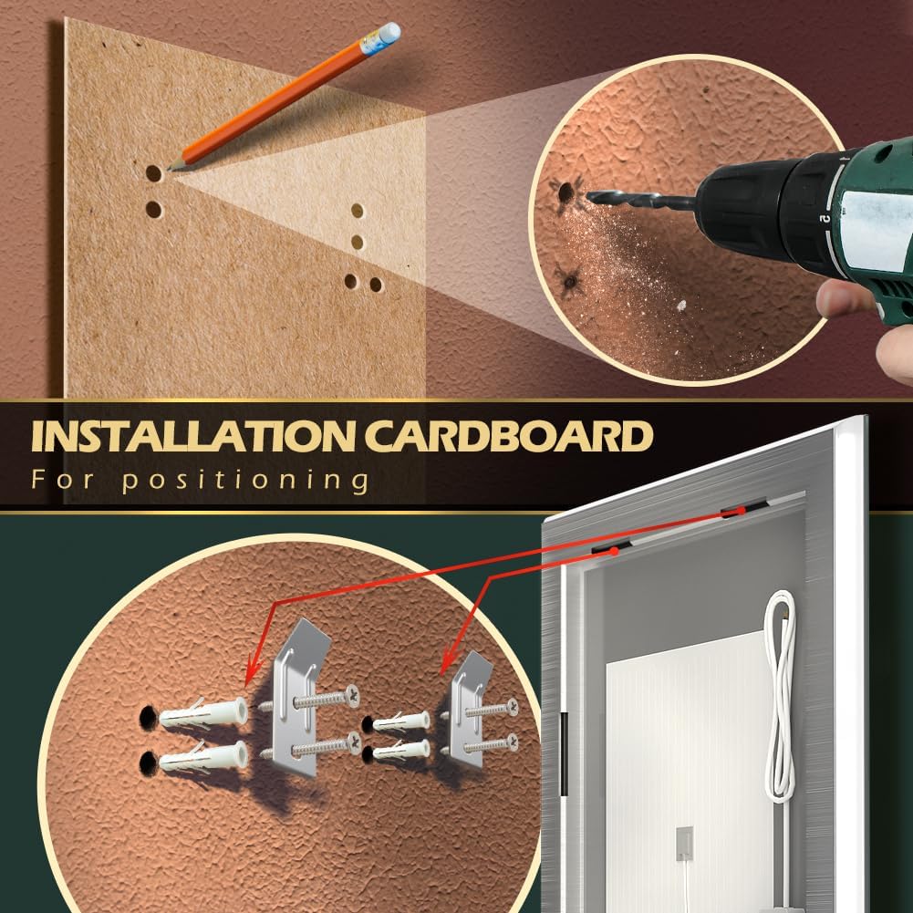 Oglinda LED Dreptunghiulara 60x80cm Functie Dezaburire si Touch J08