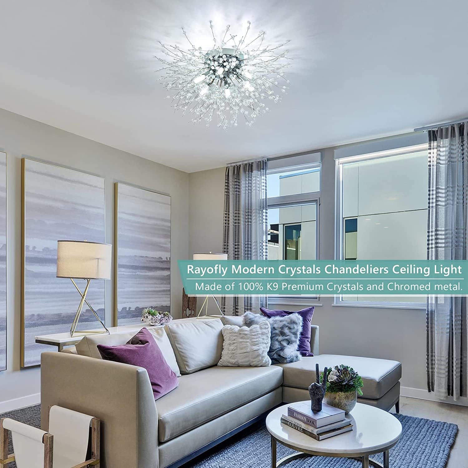 Lustra Aplicata Crystal SIGMA Silver