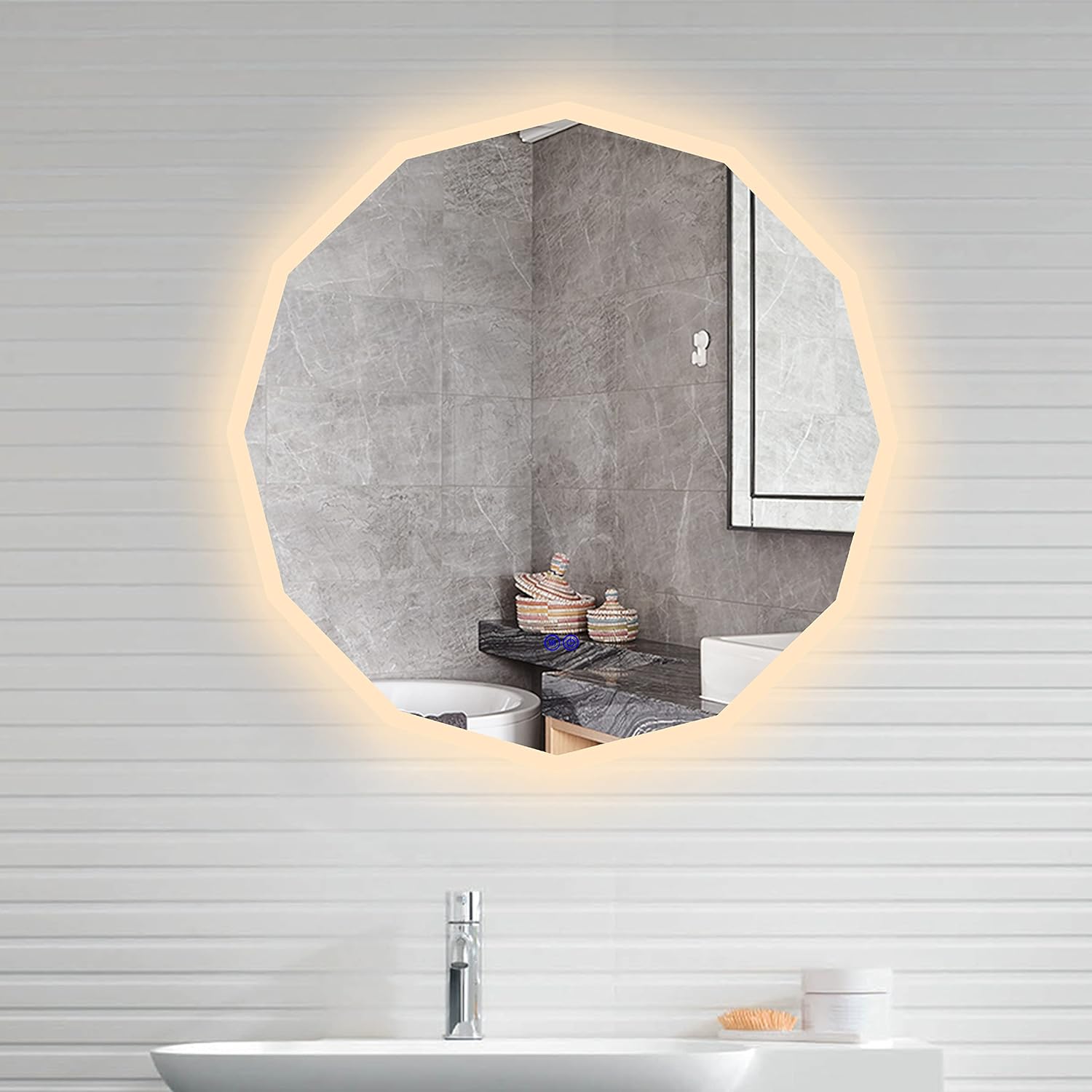 Oglinda LED Dodecagon 70cm Functie Touch M084