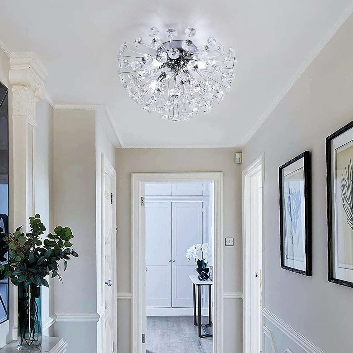 Lustra Aplicata Crystal Dandelion Silver