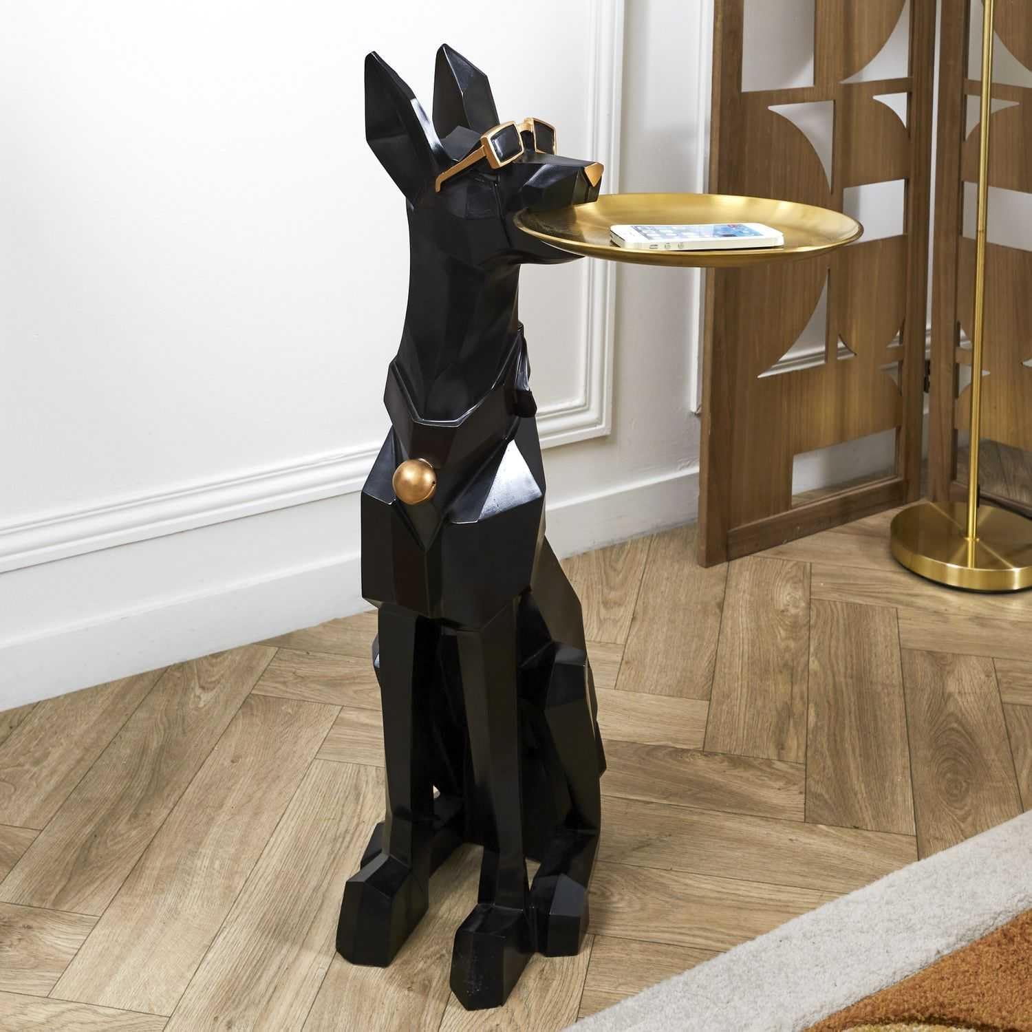 Statueta Decorativa Geometrica Obsidian Doberman 72CM