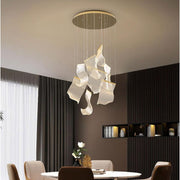 Lustra LED Luxury PAPER QUILL GOLD 8Elemente Echivalent 150W Telecomanda