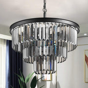 Candelabru Cristal SMOKY BLACK ROUND 600mm NEGRU + GRI / 60CM / CRISTAL Chandeliers Crystal