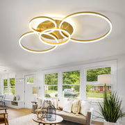 Lustra LED 234W CIRCLE GOLD Luxury Echivalent 1200W Telecomanda