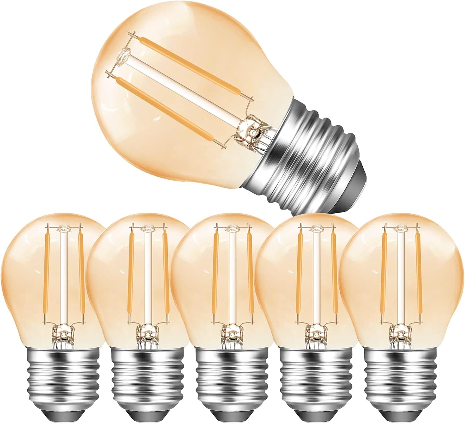 Bec LED E27 2W Filament G45 2700K Fumuriu