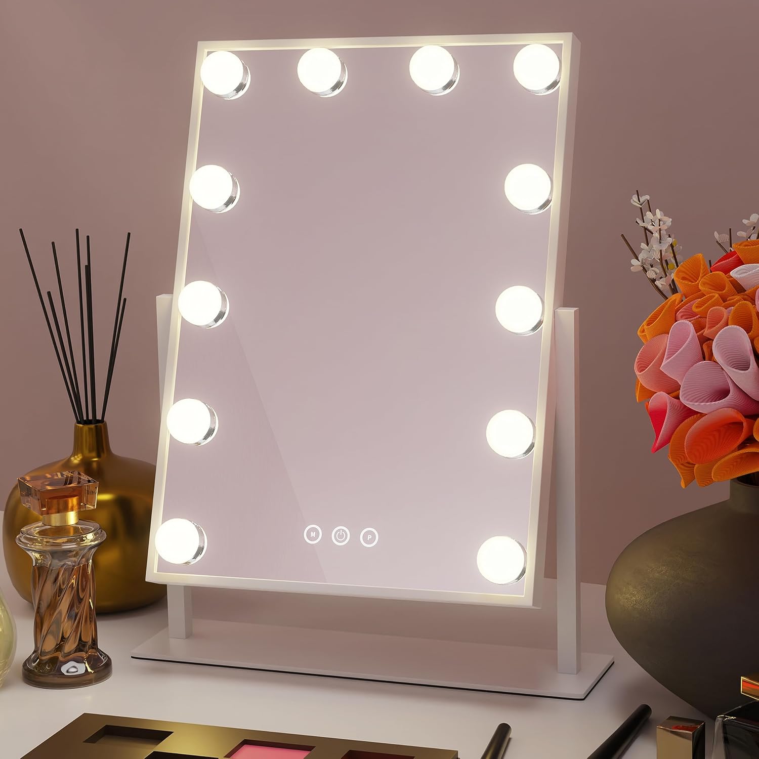Oglinda LED MAKEUP Hollywood Star 46cm, 3 Lumini