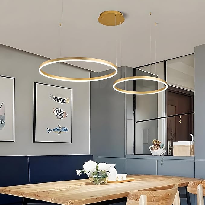 Lustra LED WONDERLAND Gold 2 Segmente Mobile Echivalent 500W Telecomanda