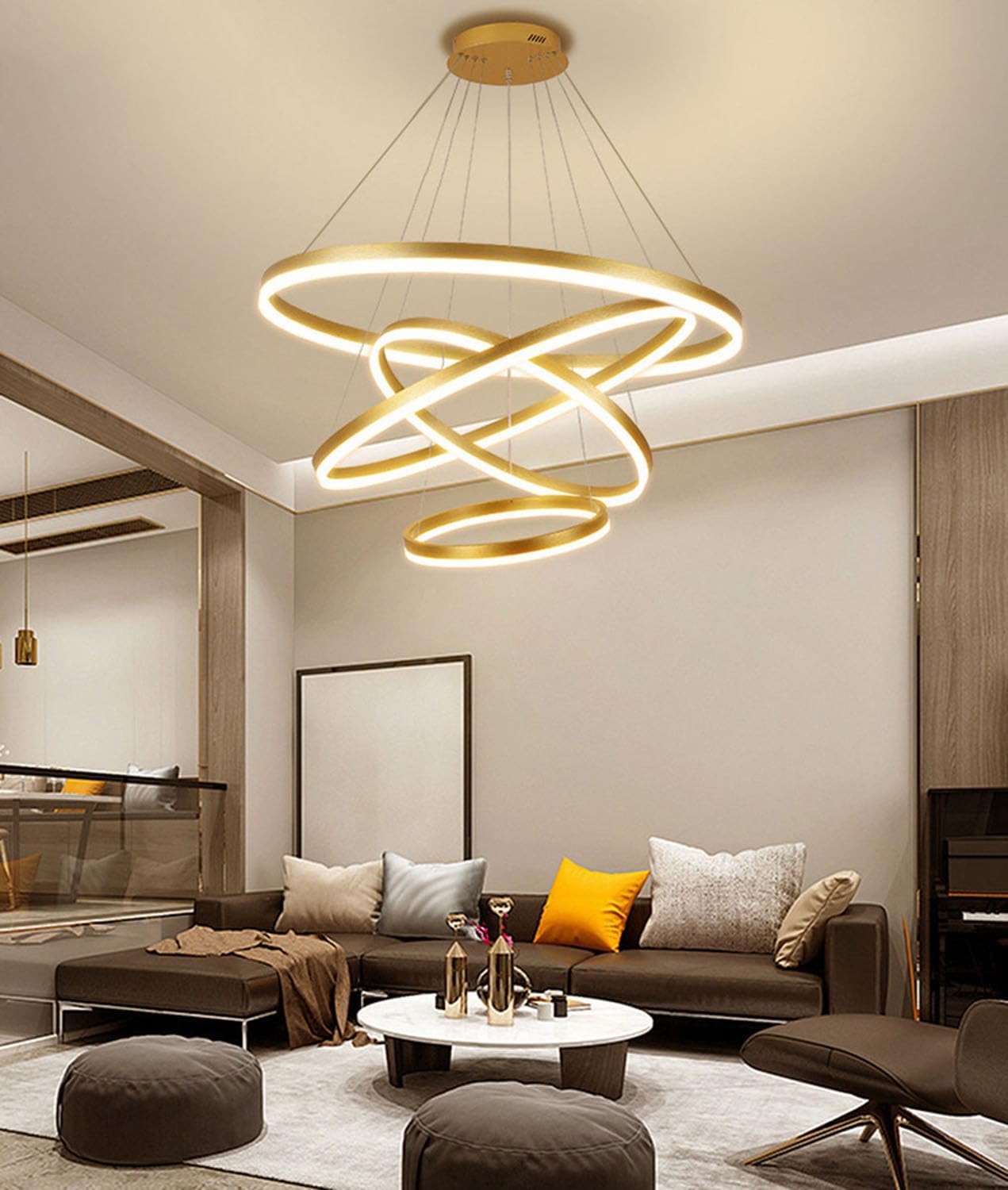 Lustra LED WONDERLAND Gold 4 Segmente Echivalent 1000W