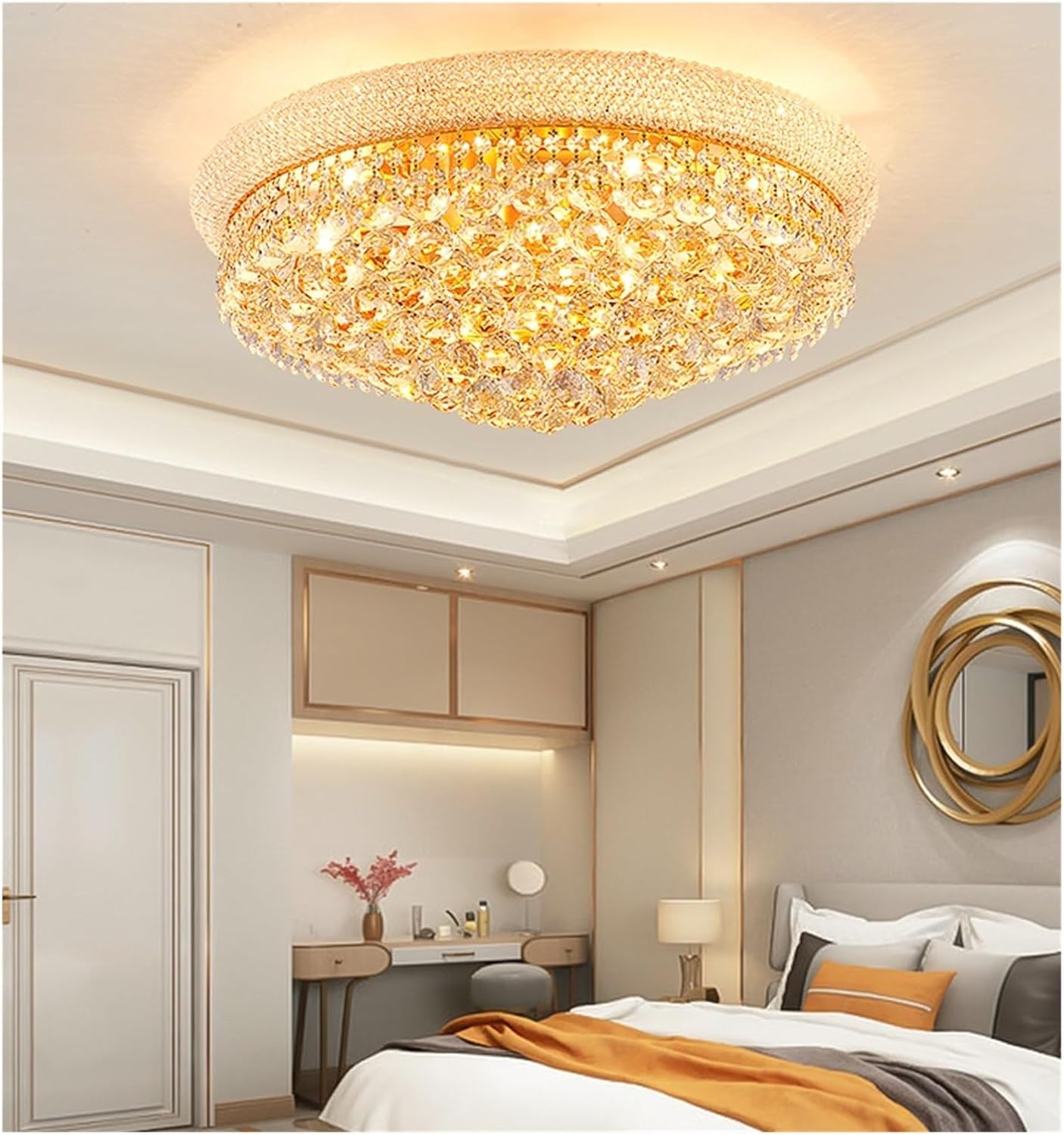 Lustra LED Aplicata Crystal Dome Telecomanda si RGB