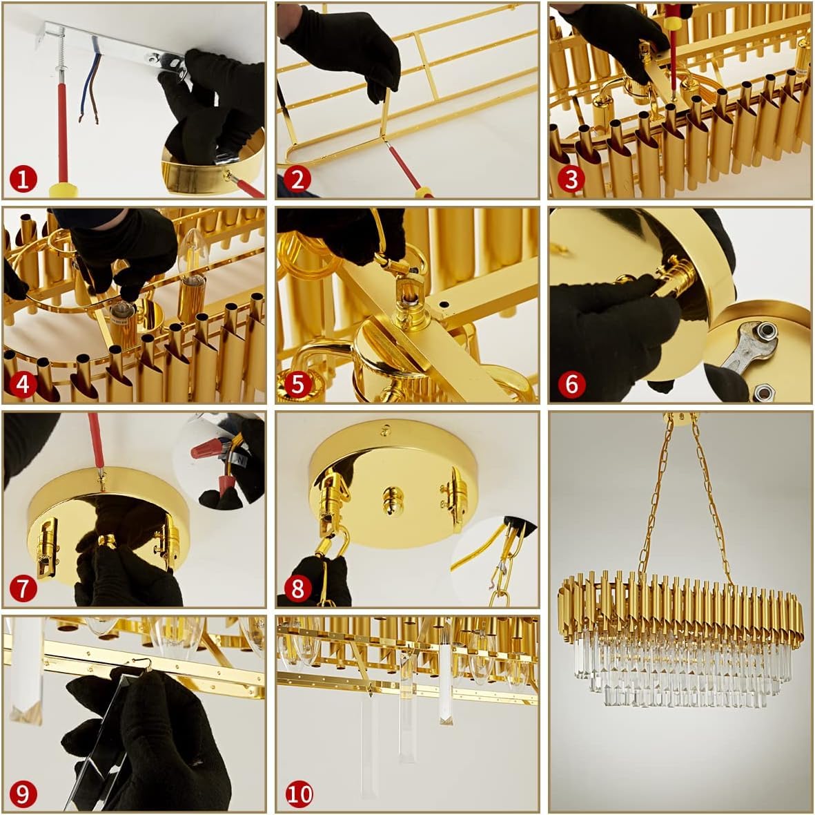 Candelabru Cristal Golden Panther 800x300mm