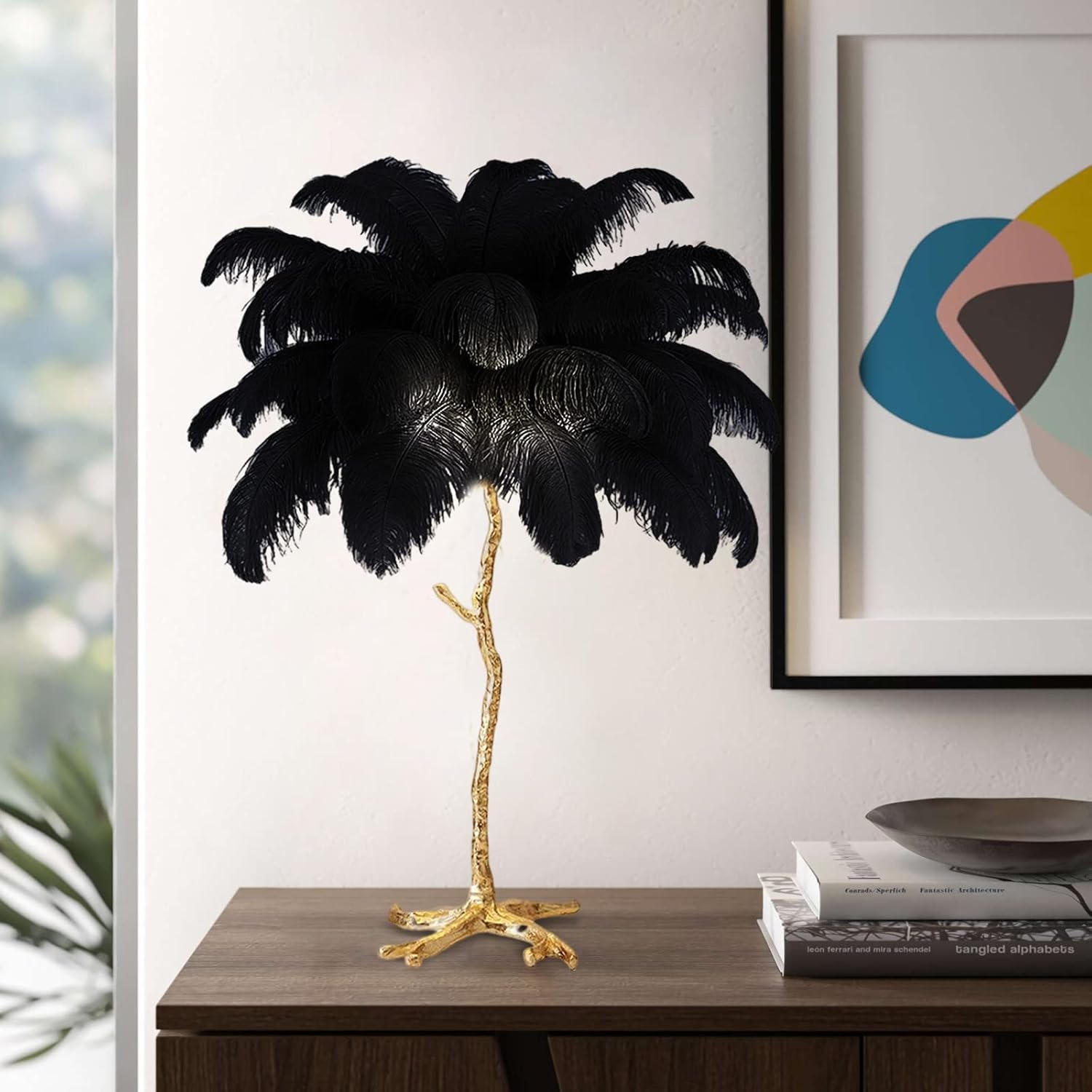 Veioza Luxury Peacock Black 3xE14