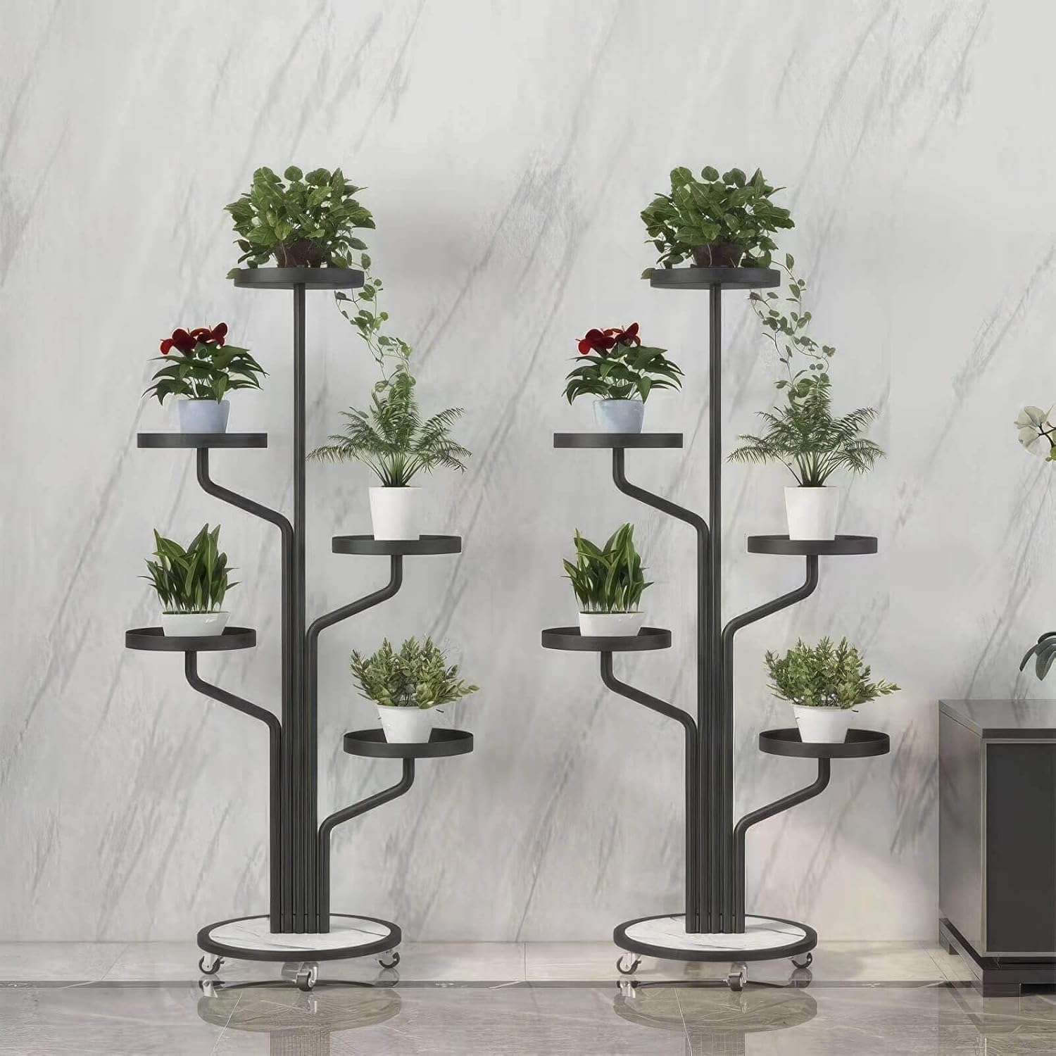 Suport Decorativ pentru Plante cu 6 Niveluri Botanical Spire 130CM