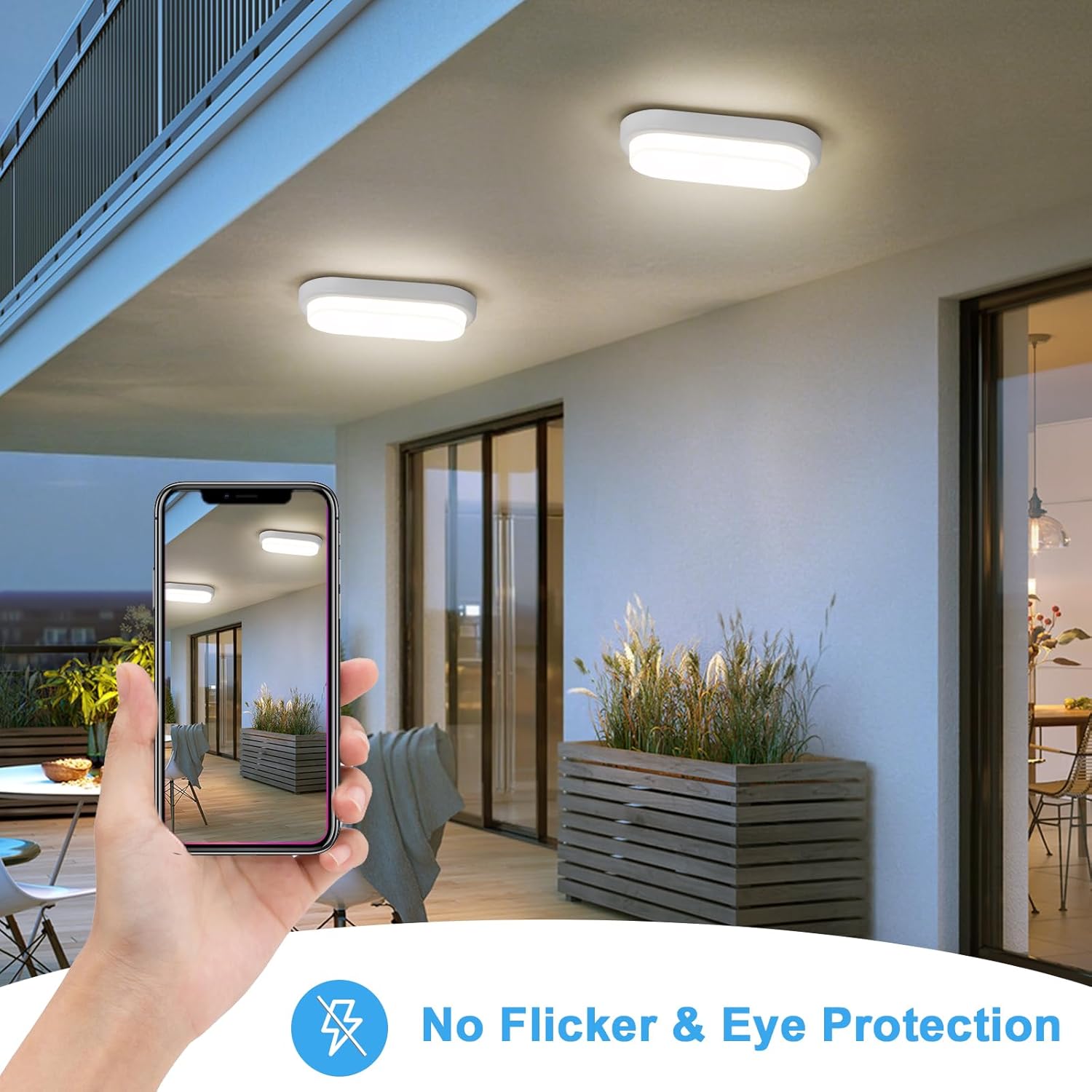 Aplica LED 12W Ovala BAT Alba Exterior Echivalent 100W