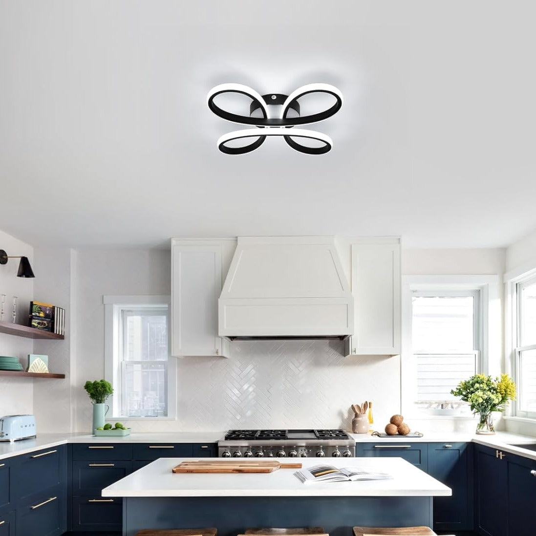 Lustra LED ZENDRA BLACK Echivalent 400W cu Telecomanda