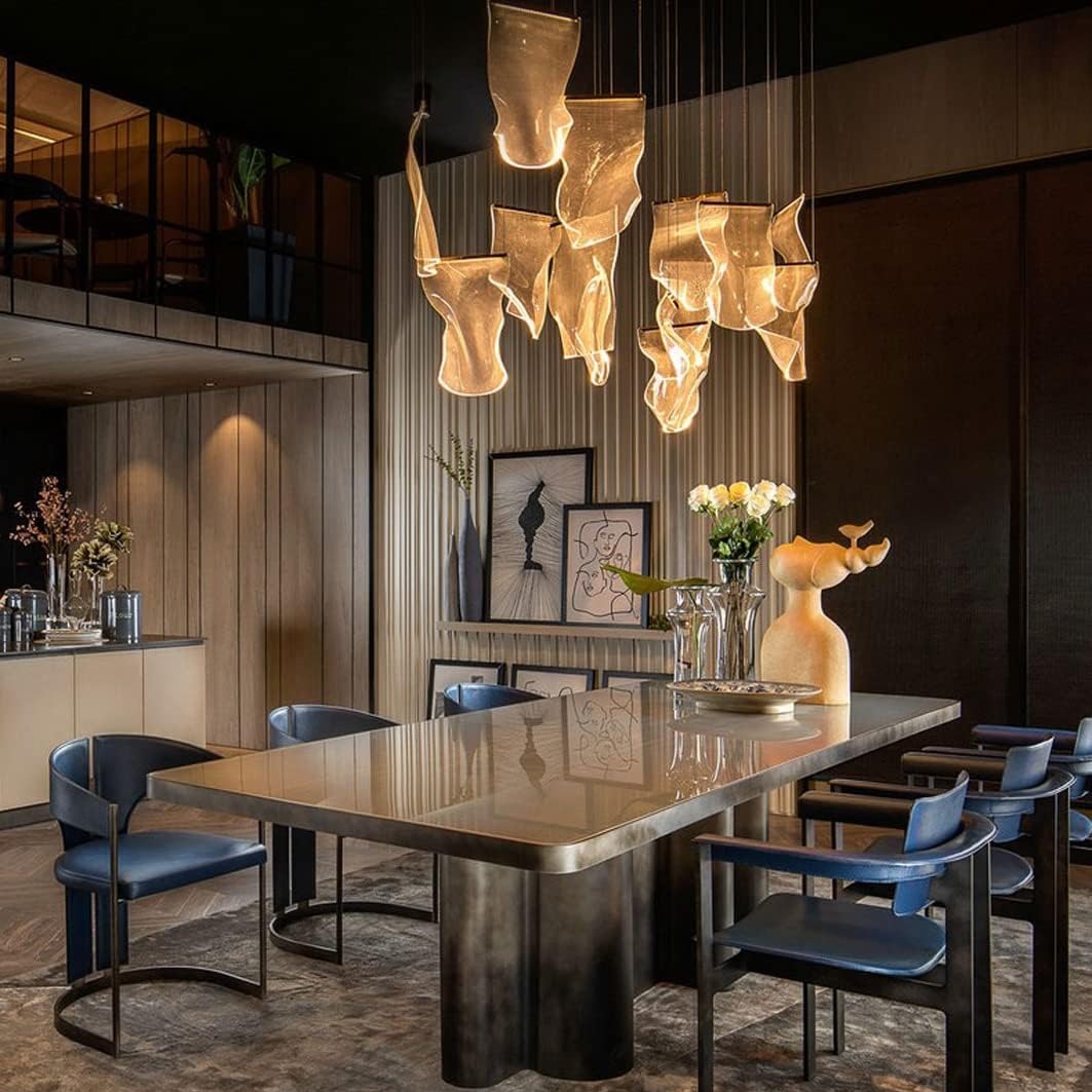 Lustra LED Luxury PAPER QUILL GOLD 12Elemente Echivalent 300W