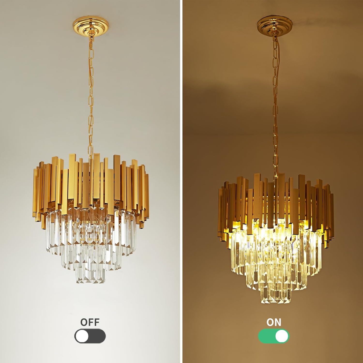 Candelabru Cristal GOLDEN MAXI 400mm