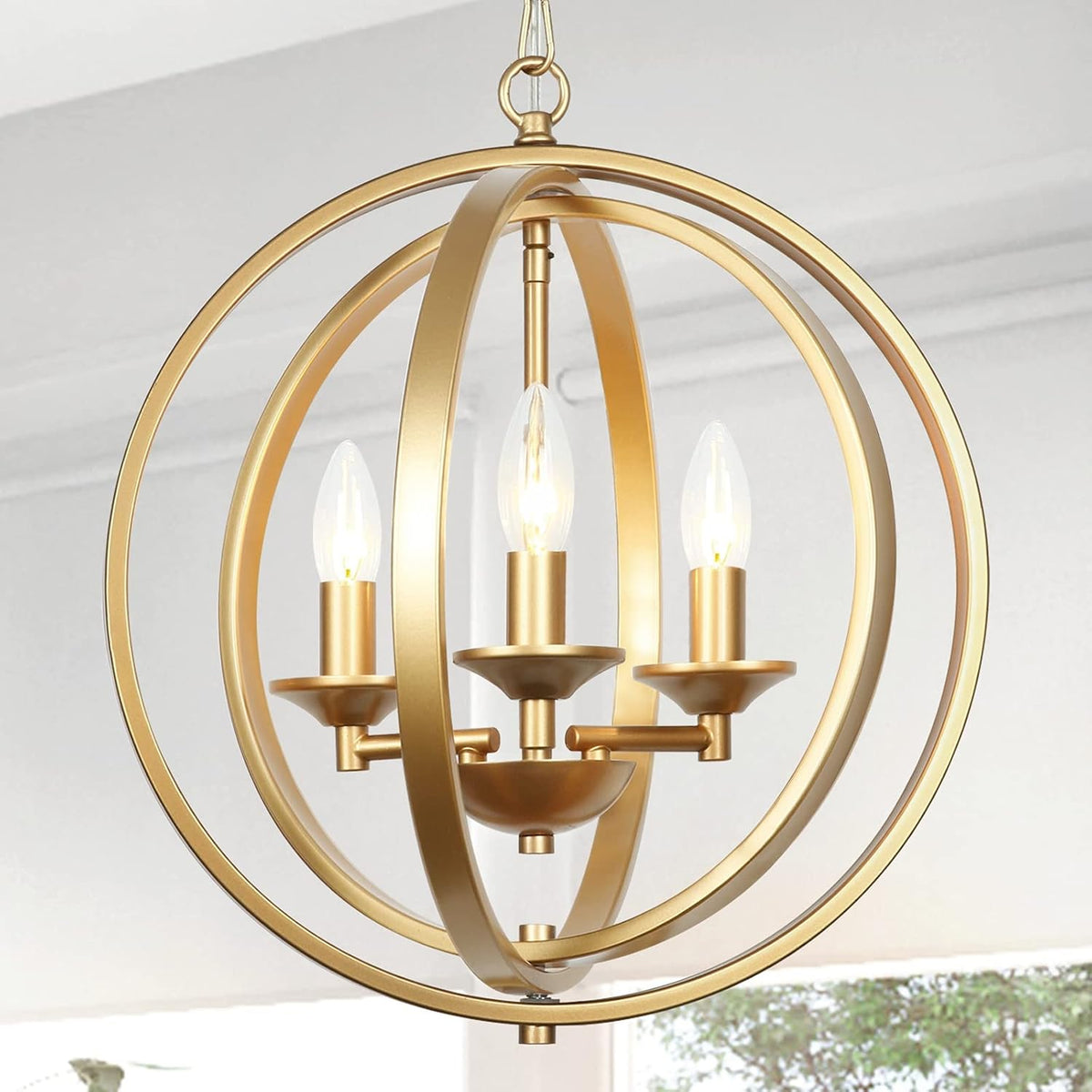 Lustra Suspendata Fryng Gold Ø40CM | 3xE14