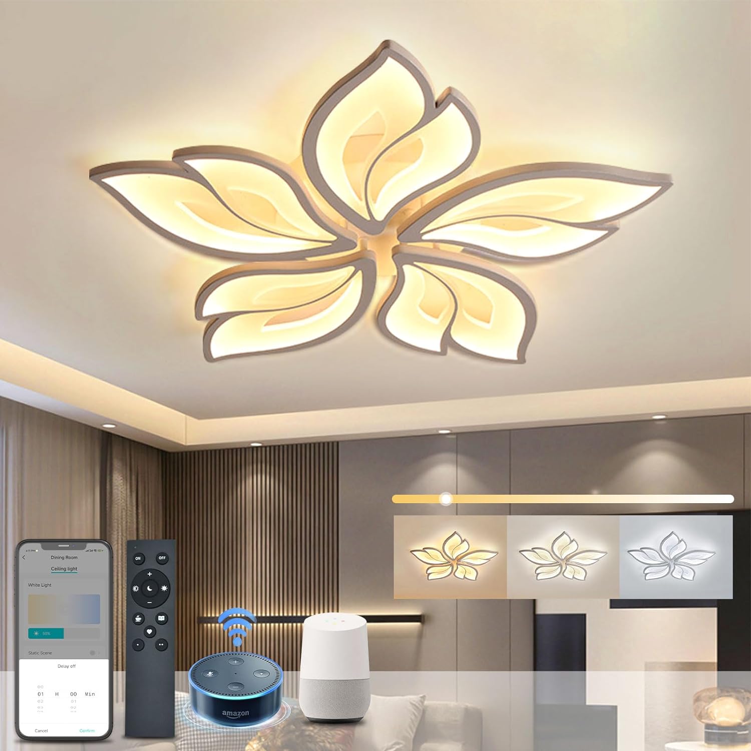 Lustra LED ANEMONE SMART Echivalent 600W Telecomanda