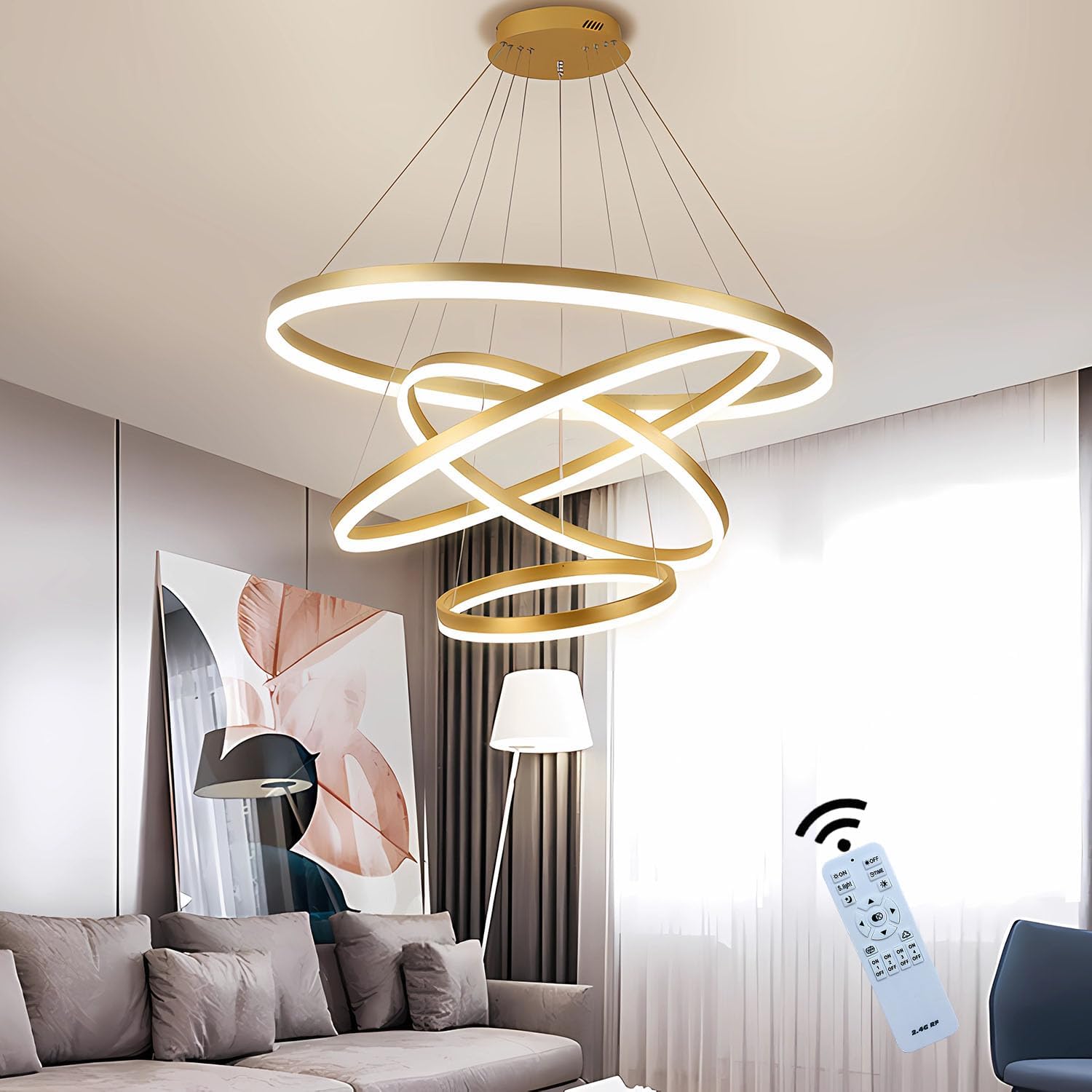 Lustra LED WONDERLAND Gold 4 Segmente Echivalent 1000W