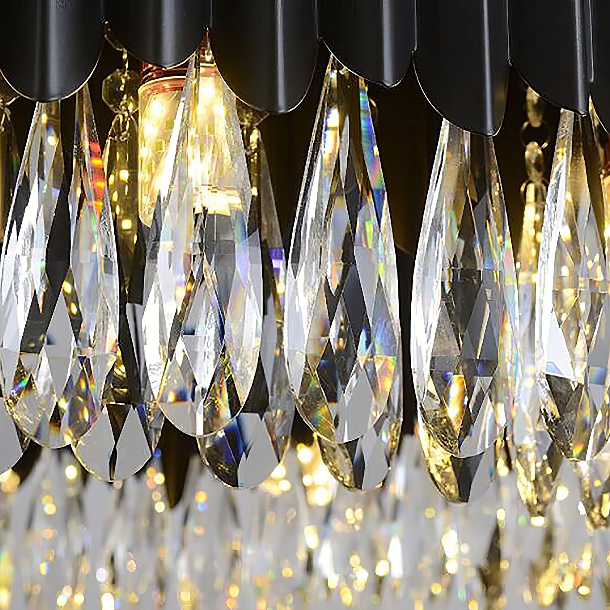 Candelabru Cristal 80x35cm Black Extravaganza 8xE14